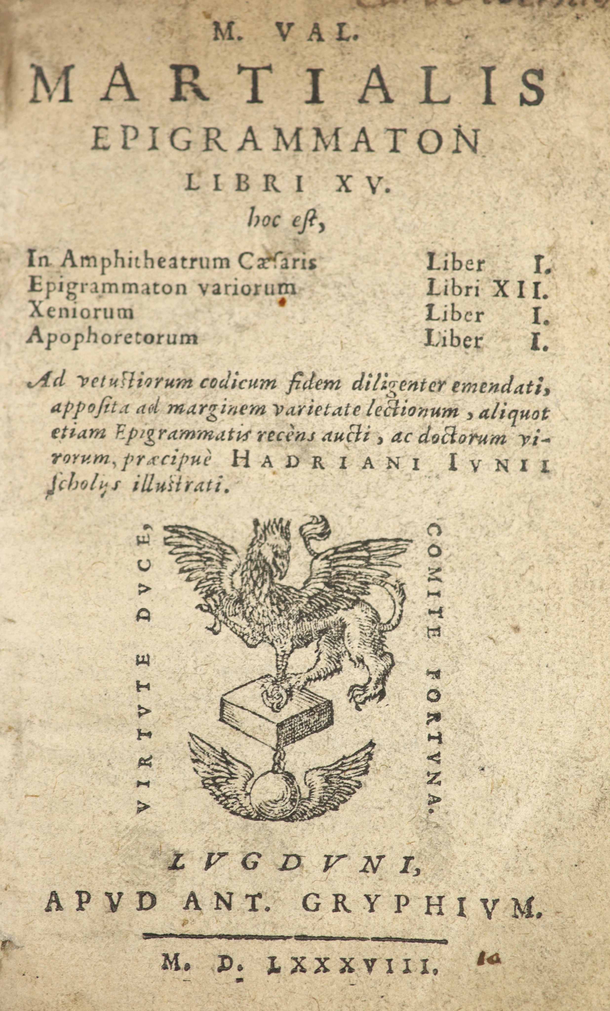 Martial. Epigrammaton Libri XV ...